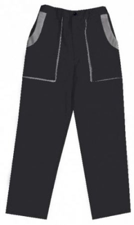2.Kalhoty pasové LUX Josef černo-šedé